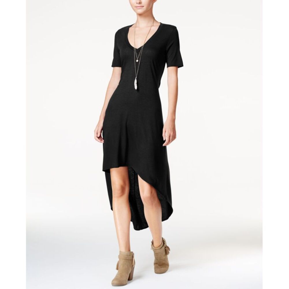 Chelsea Sky Womens Open Back Hi-Low Casual Dress